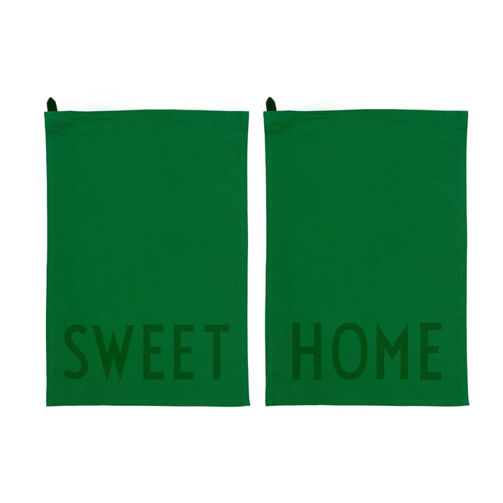 Design Letters keittiöpyyhe suosikki 2 osaa - Sweet-home-green - Design Letters