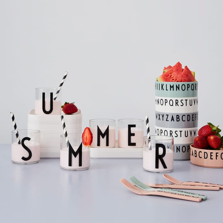 Design Letters lasten ruokailuvälineet melamiimi, Nude Design Letters