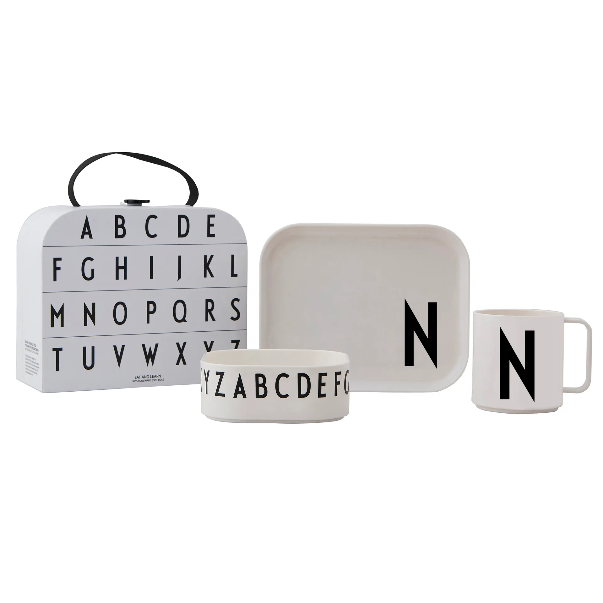 Design Letters lasten tarjoilusetti, N Design Letters