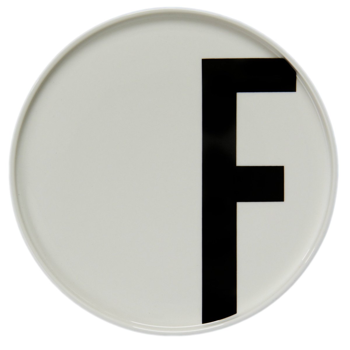Design Letters lautanen F | Skandinaavinen Sisustus | Asetit | Valkoinen