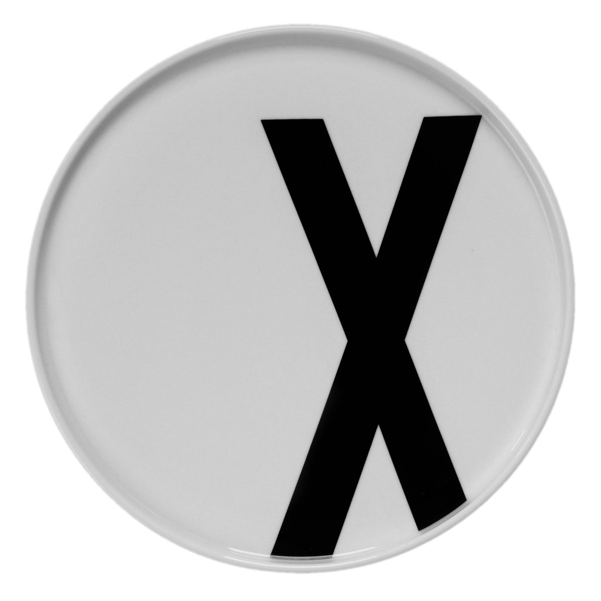 Design Letters lautanen X | Skandinaavinen Sisustus | Asetit | Valkoinen