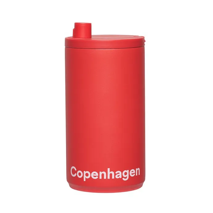 Design Letters -matkamuki 35 cl Copenhagen-Coral | Skandinaavinen Sisustus | Termosmukit | Punainen