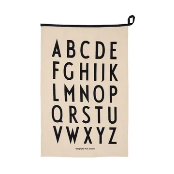 Design Letters Premium classic keittiöpyyhe 50x70cm - ABC-musta - Design Letters