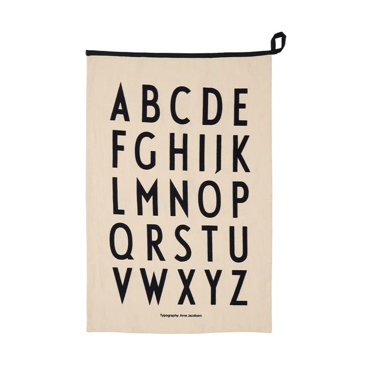 Design Letters Premium classic keittiöpyyhe 50x70cm - ABC-musta - Design Letters