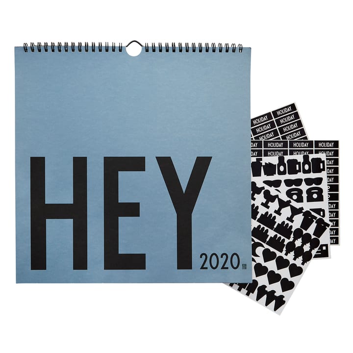 Design Letters -seinäkalenteri 2020 - Sininen - Design Letters