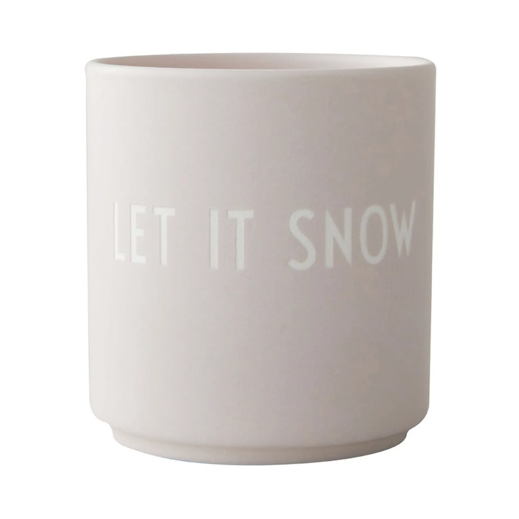Design Letters suosikkikuppi 25 cl, Let it snow-pastel beige Design Letters