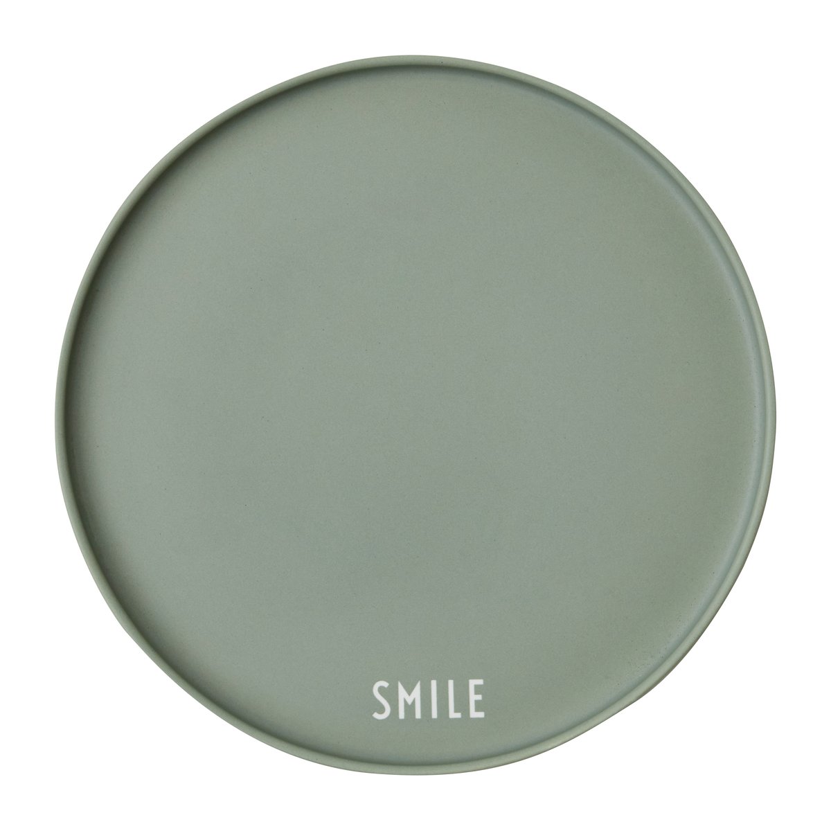 Design Letters suosikkilautanen Ø22 cm Smile-green | Skandinaavinen Sisustus | Asetit | Vihreä