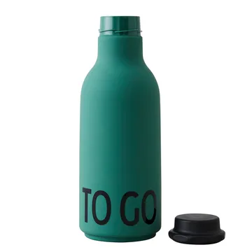 Design Letters TO GO juomapullo - Tummanvihreä - Design Letters