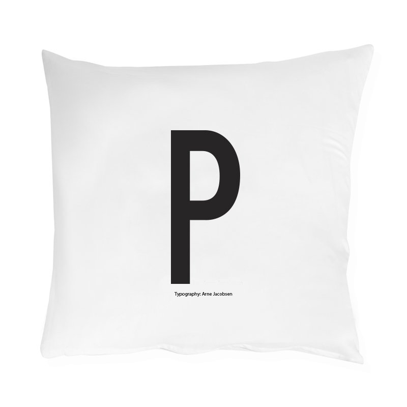 Design Letters tyynyliina 60x50 cm P | Skandinaavinen Sisustus | Tyynyliinat | Musta