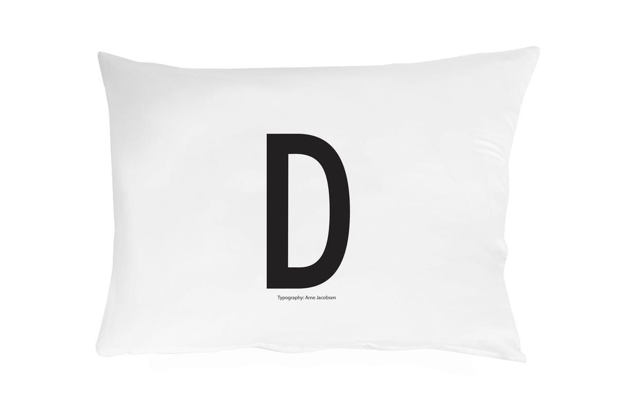 Design Letters tyynyliina 70x50 cm D | Skandinaavinen Sisustus | Tyynyliinat | Valkoinen