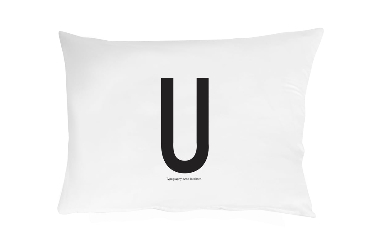 Design Letters tyynyliina 70x50 cm U | Skandinaavinen Sisustus | Tyynyliinat | Valkoinen