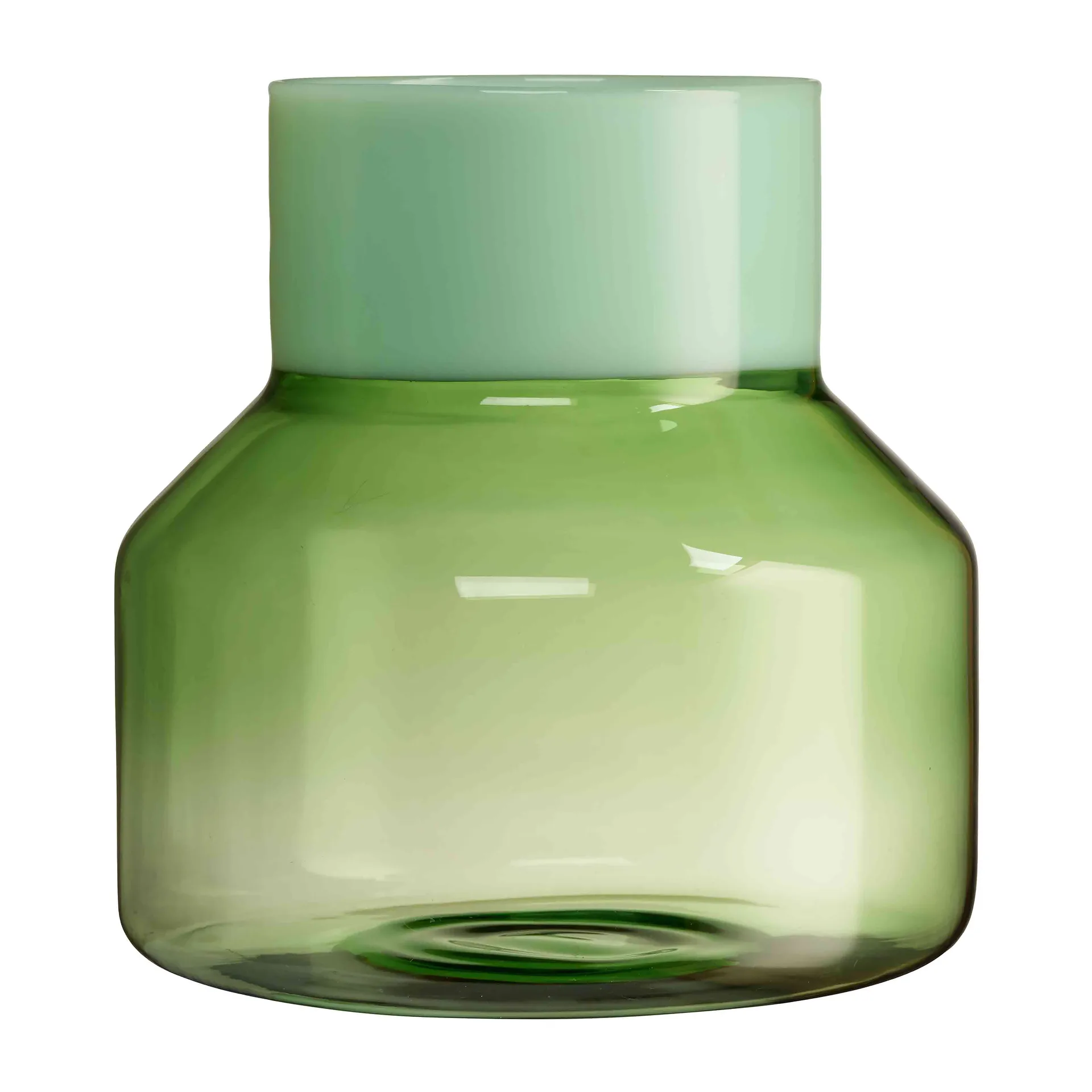 Generous maljakko large Ø 16,5 cm, Milky green-green Design Letters