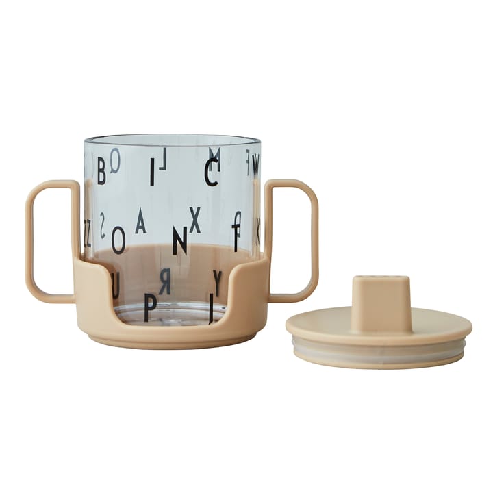 Grow with your cup -kuppi, Beige Design Letters