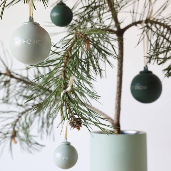 XMAS Stories joulukoriste Ø4 cm 4 osaa, Dark green-dusty green Design Letters