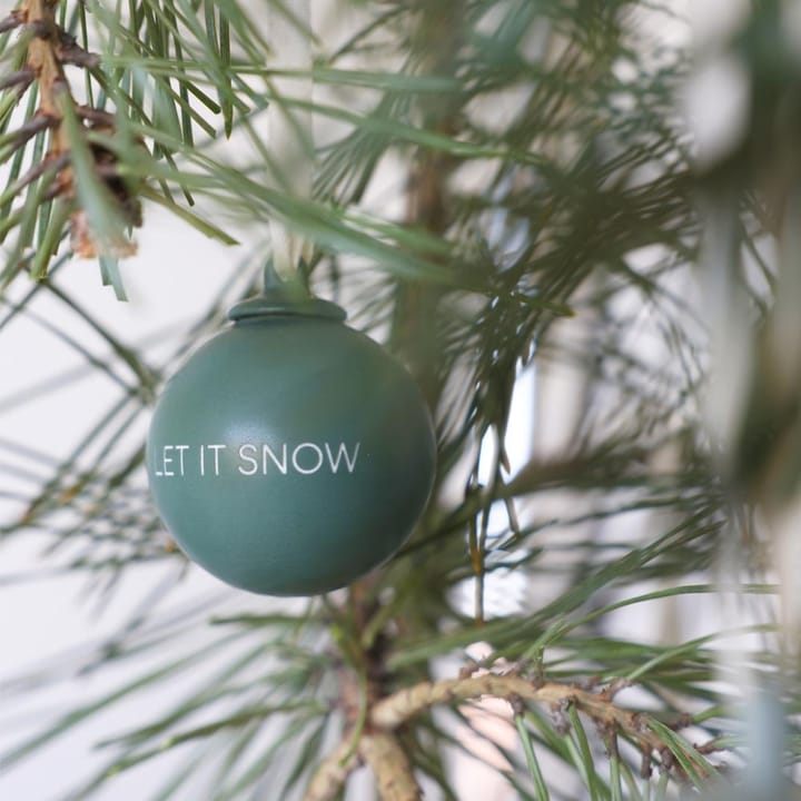 XMAS Stories joulukoriste Ø4 cm 4 osaa, Dark green-dusty green Design Letters