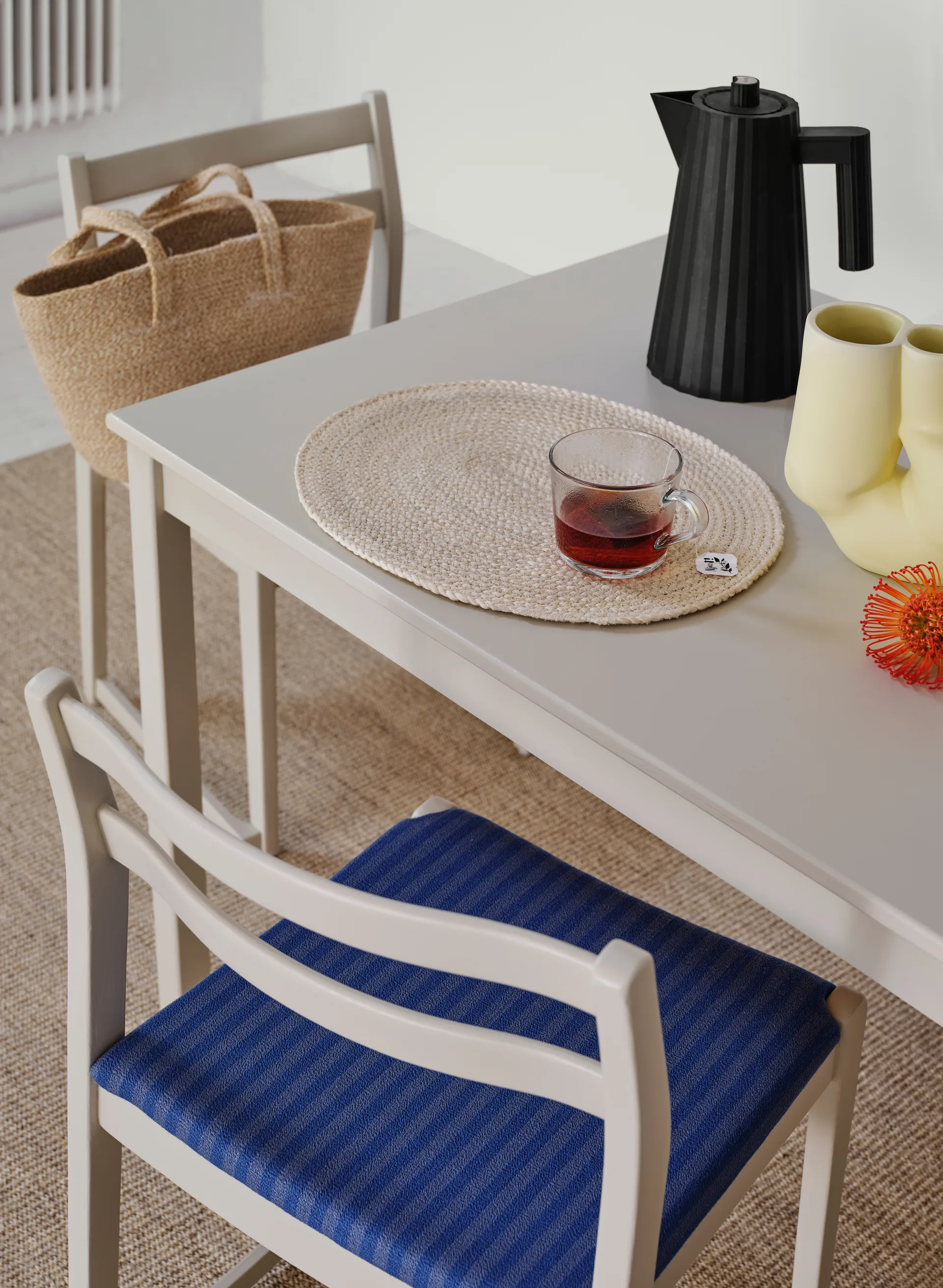 Braided pöytätabletti ovaali, Ivory Dixie