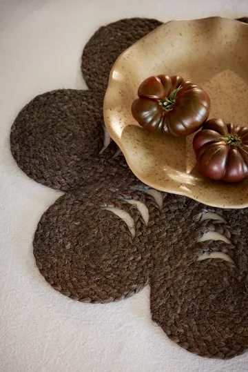 Elin pöytätabletti anemone Ø40 cm - Kahvi - Dixie