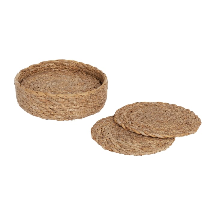 Ella lasinaluset Ø10,5 cm 6-pack - Natural - Dixie