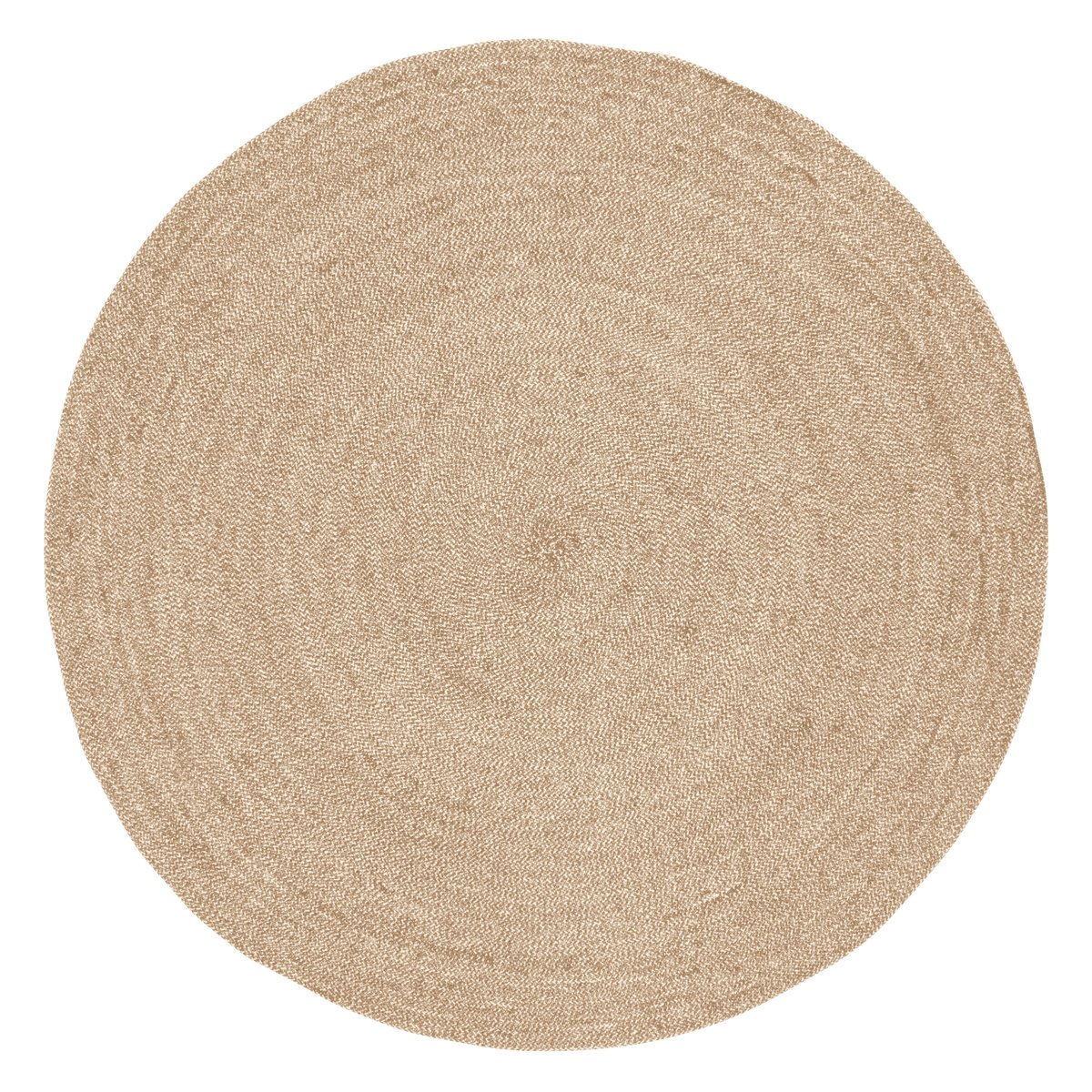 Dixie Ella matto 125 cm Valkoinen-luonnonvärinen | Skandinaavinen Sisustus | Pyöreät matot | Beige