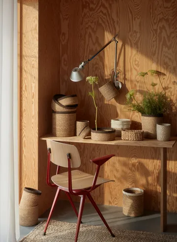 Emil säilytyskori, 3-pakkaus small - Luonnonvärinen-ruskea - Dixie