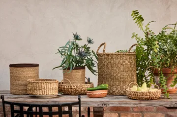 Esther cylinder säilytyskori kahvalla 2-pakkaus - Natural - Dixie