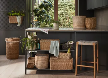 Esther seinälle ripustettava säilytyskori 40x16x22 cm - Natural - Dixie