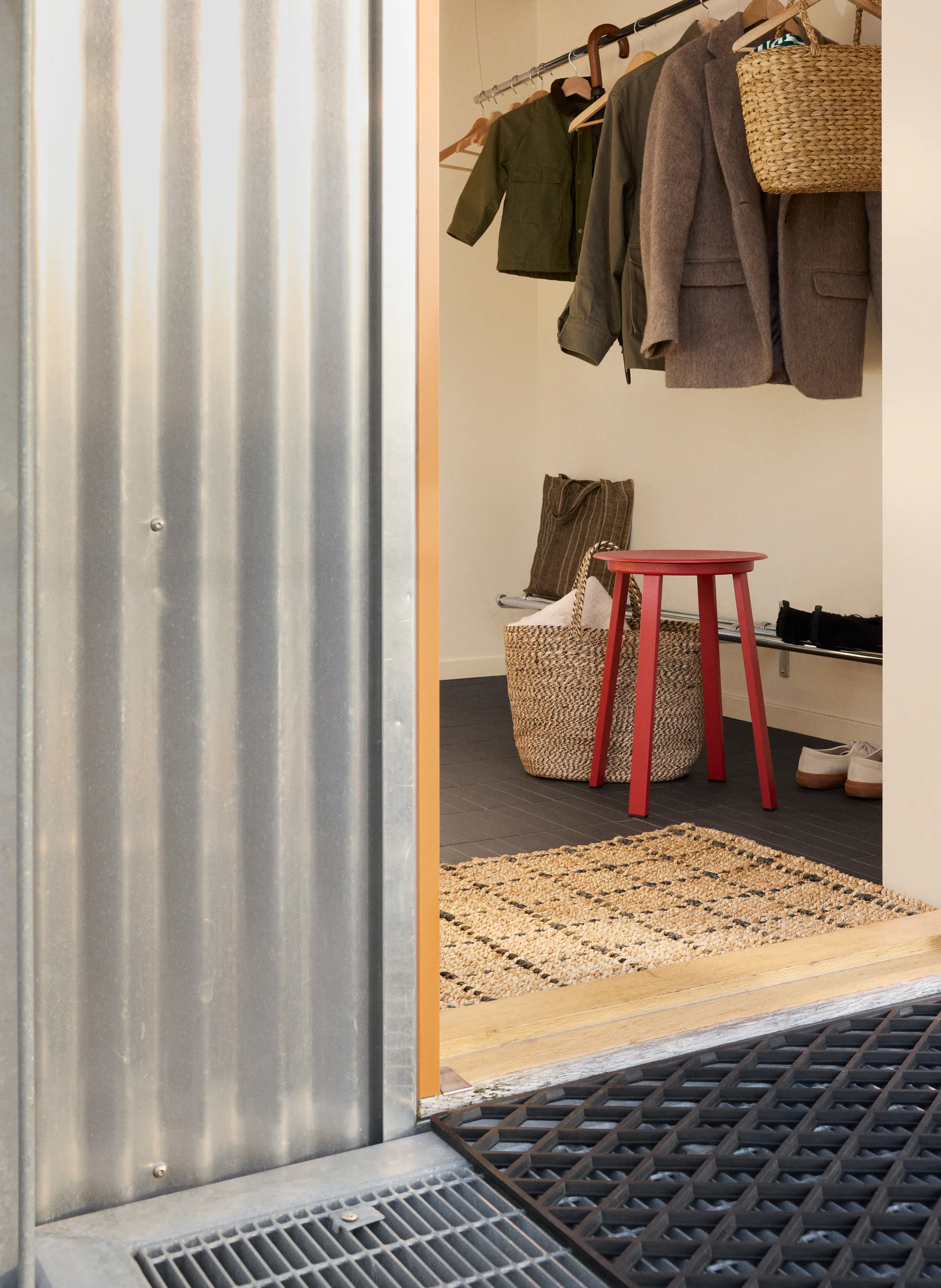 Freja ovimatto ruutukuvioinen 60x90 cm, Natural-dark grey Dixie