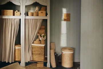 Lily pyykkikori - Luonnonvärinen, vesihyasintti, punottu - Dixie