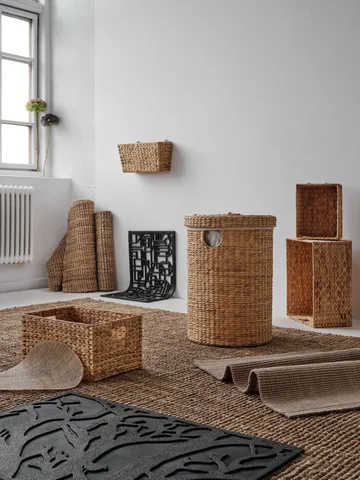 Lily pyykkikori pyöreä 2 osaa - Natural - Dixie