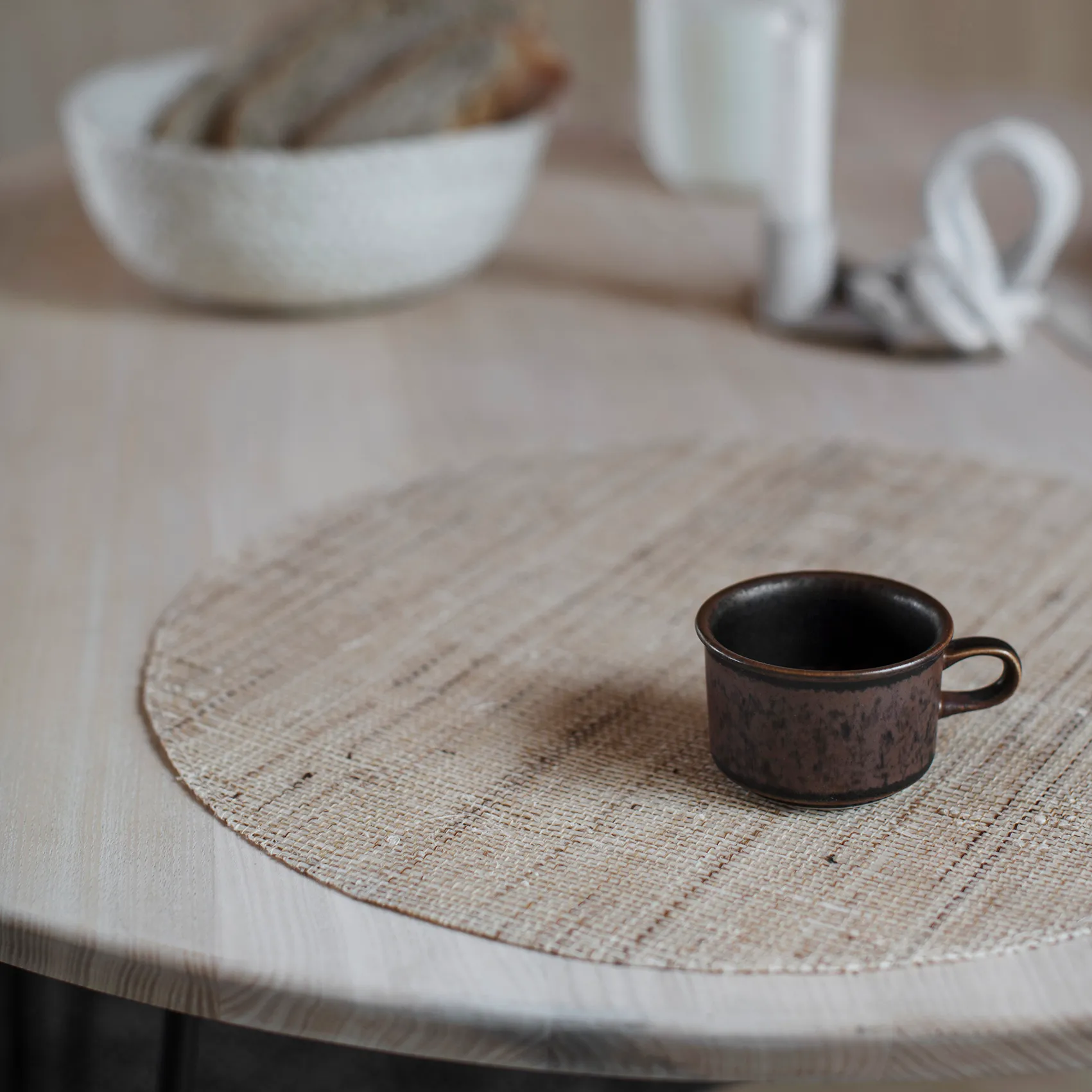 Punottu leipäkori, 3-pakkaus, Valkoinen Dixie