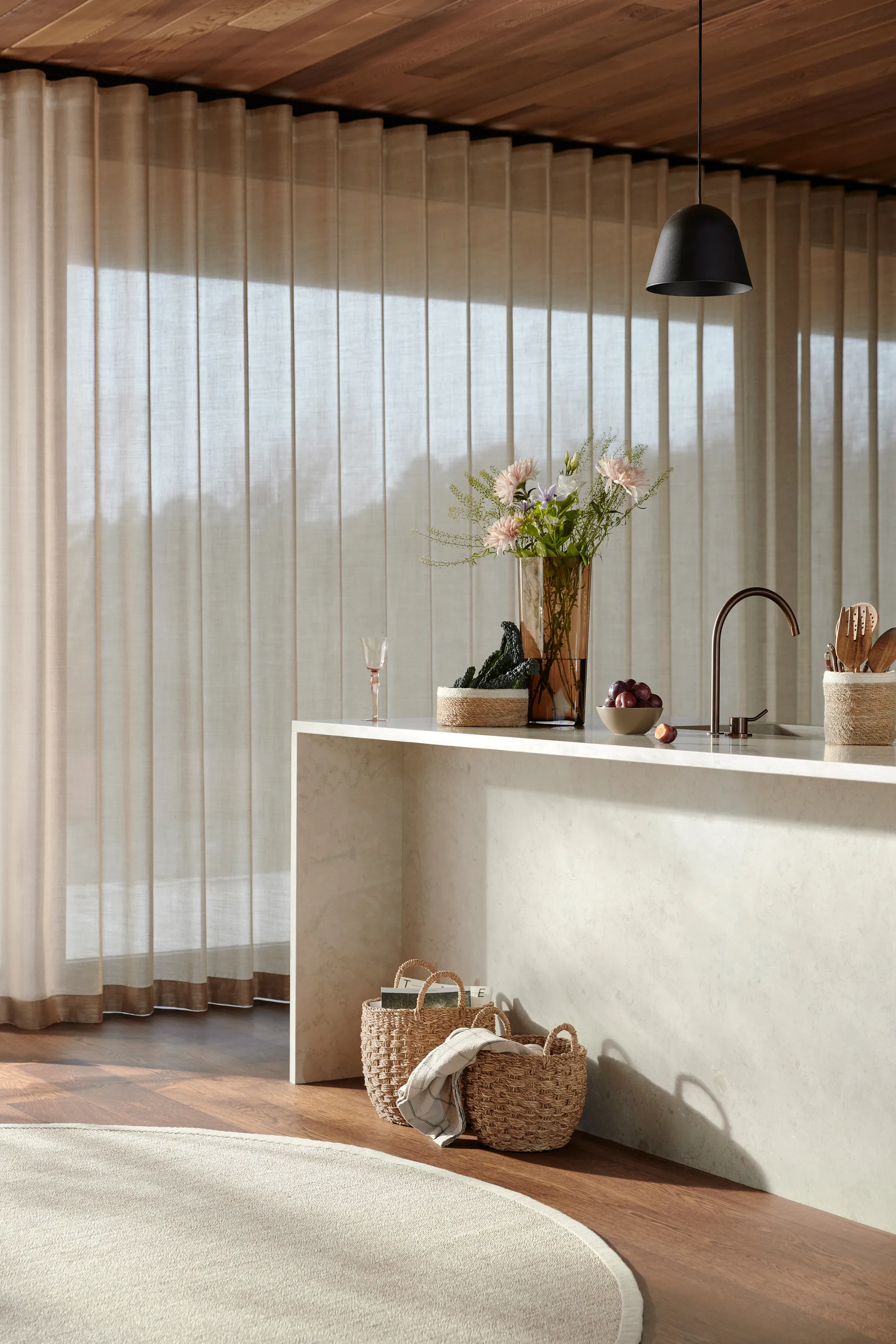 Sisal matto pyöreä marble, Ø150 cm Dixie