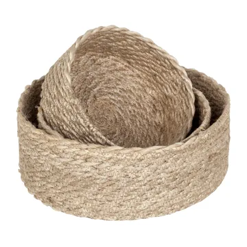 Twisted leipäkori 3-pack - Luonto-harmaa - Dixie