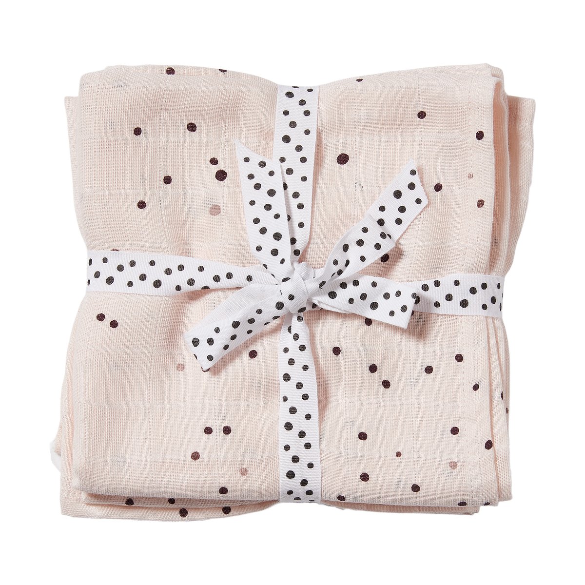 Done by deer Dreamy Dots vauvan huopa 120x120 cm 2-pakkaus Puuteri