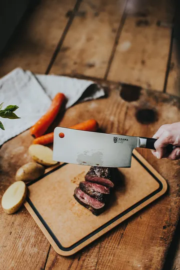 Asama kiinalainen kokkiveitsi 18 cm - Musta kahva - Dorre