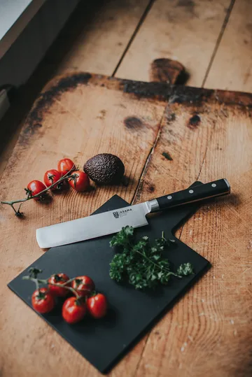 Asama Nakiri vihannesveitsi - Ruostumaton teräs, musta, 31 cm - Dorre