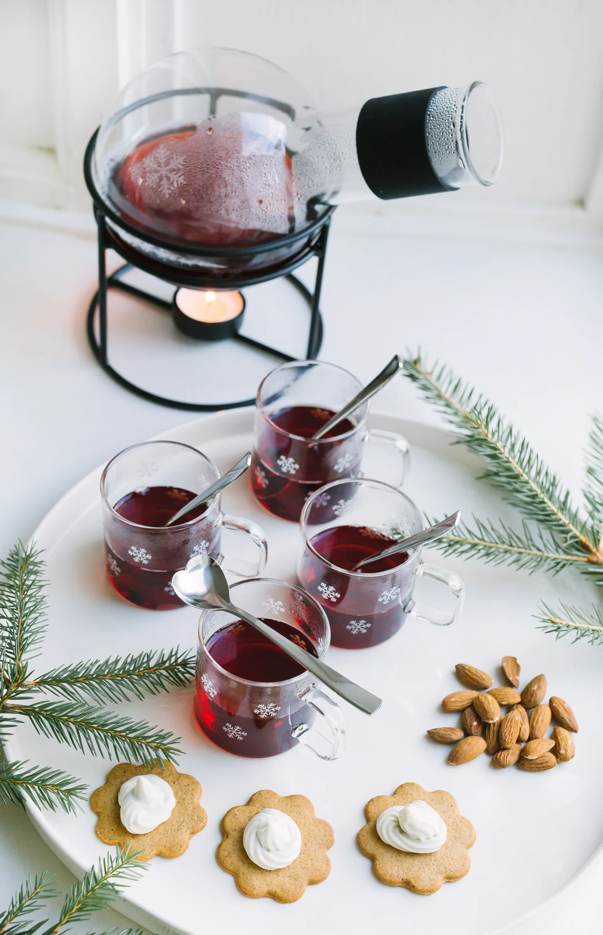Lumitähti glögikannu 1,3 L, Lasi-Rauta Dorre
