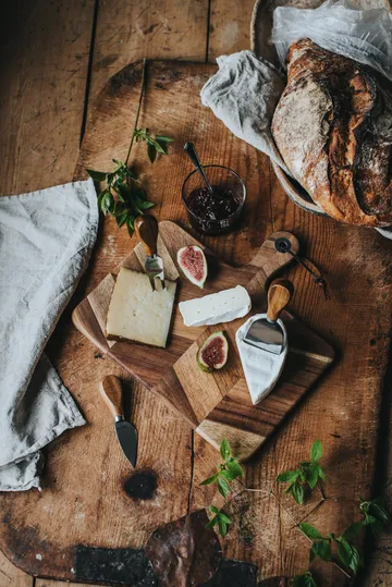 Ollie juustotarjotin kalanruotokuvio 4 osaa - FSC akaasia - Dorre