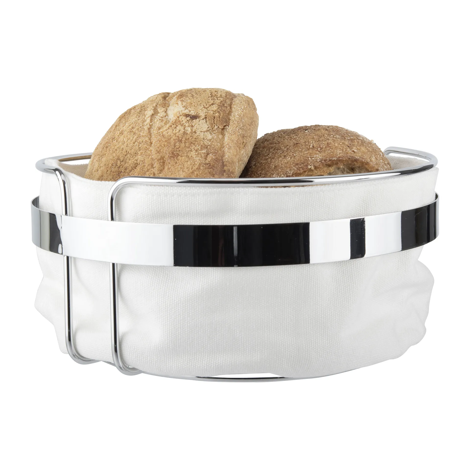 Praktisk leipäkori Ø22 cm, Kangas-kromi Dorre
