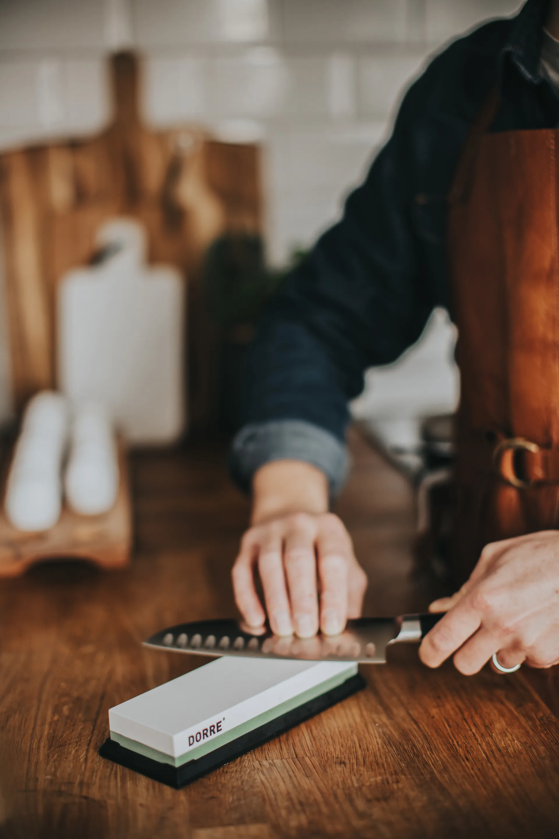 Suri hiomakivi kumipohja 18x6x3 cm, 1000/3000 hiontahioma (1000/3000 grit) Dorre