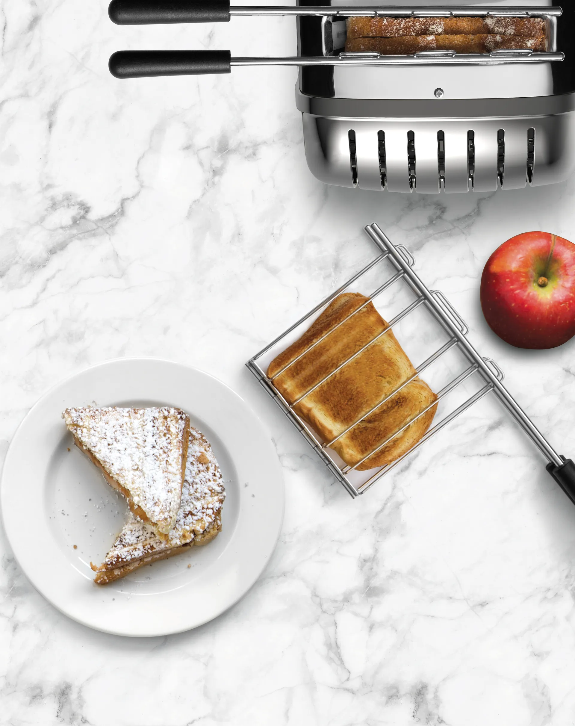 Leivänpaahdin Classic Combi 2+1 Viipaleet ja paahtoverkko, Ruostumaton Dualit