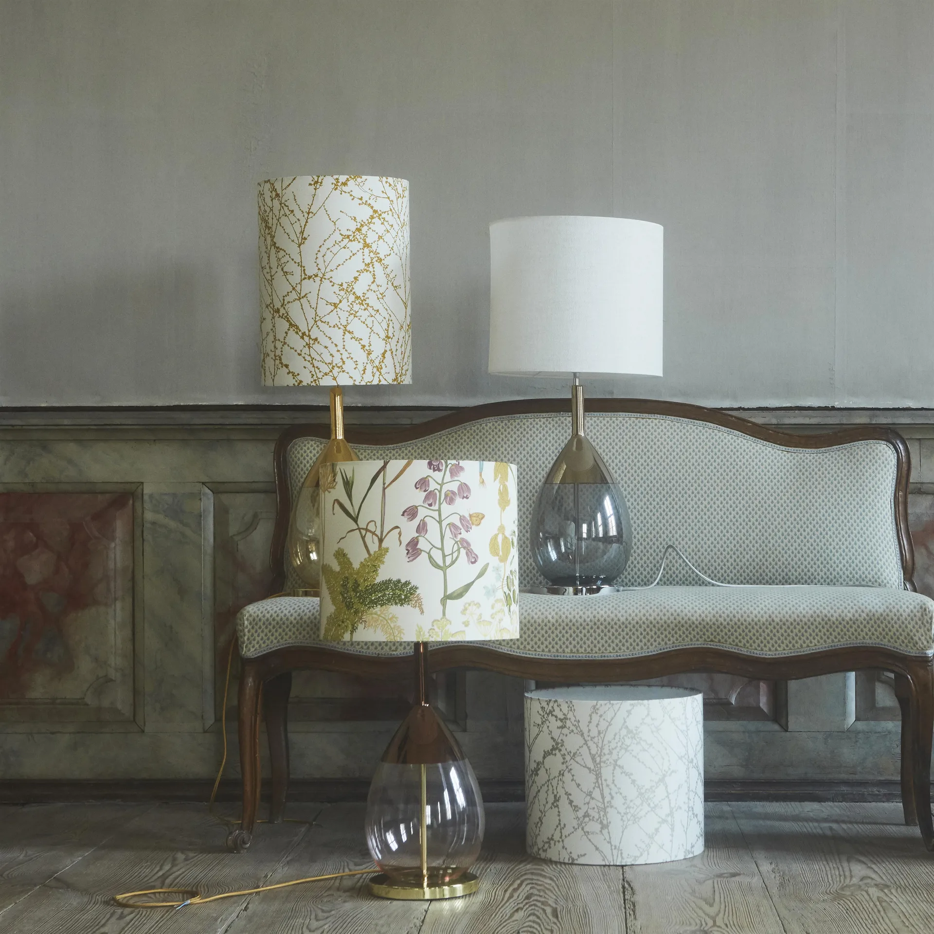 Botanical lampunvarjostin pöytälamppuun, Ø 35 cm, Valkoinen EBB & FLOW