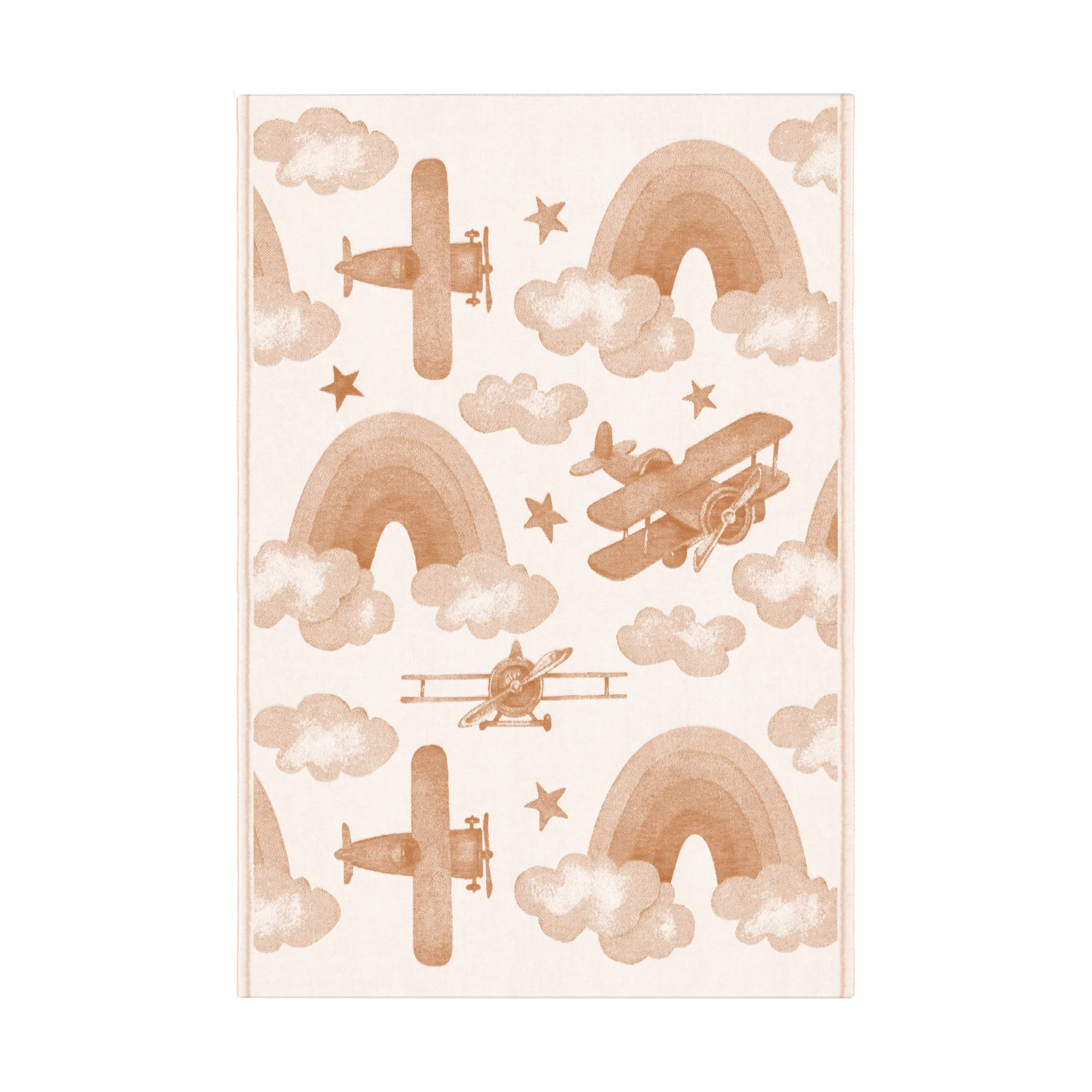 Airplane vauvanpeitto 72x105 cm, Ruskea Ekelund Linneväveri