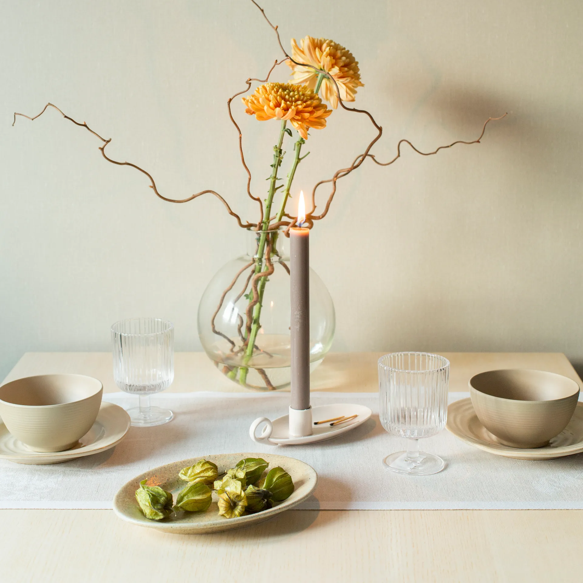 Airy kaitaliina 35x120 cm, Beige Ekelund Linneväveri