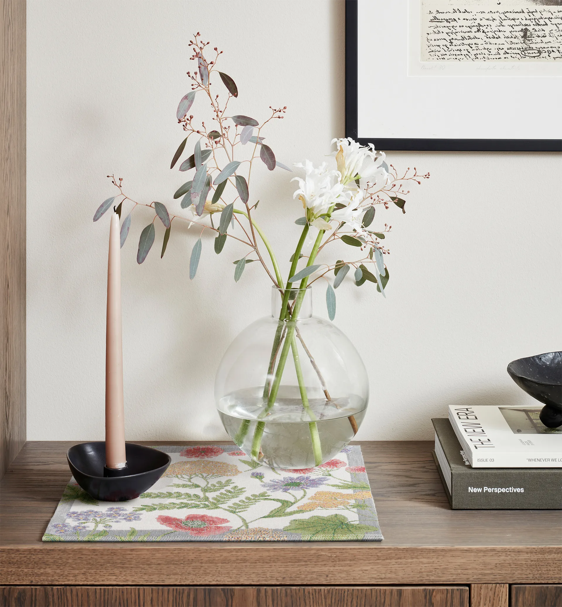 Ängsdröm lautasliina 35x35 cm, Multi Ekelund Linneväveri