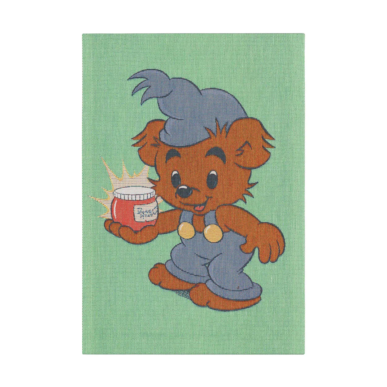 Ekelund Linneväveri Bamse keittiöpyyhe 35x50 cm Sinivihreä