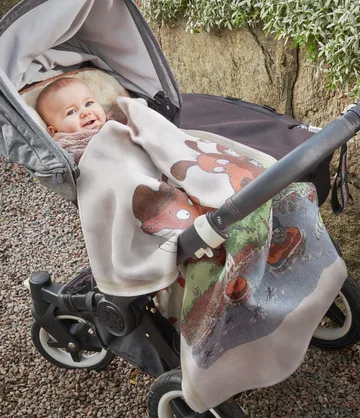 Barkbåtar vauvanpeitto 70x75 cm - Multi - Ekelund Linneväveri