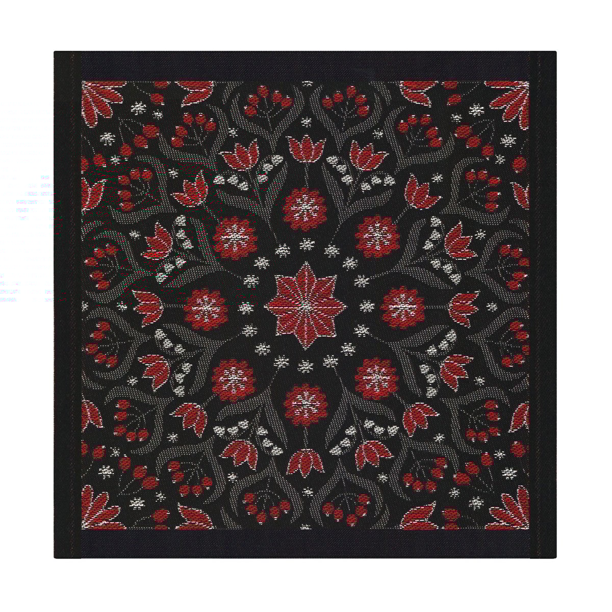 Ekelund Linneväveri Bettys jul servetti 35x35 cm Punainen-musta