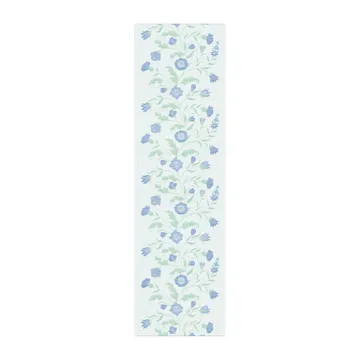 Blö blom -kaitaliina - 35 x 120 cm - Ekelund Linneväveri