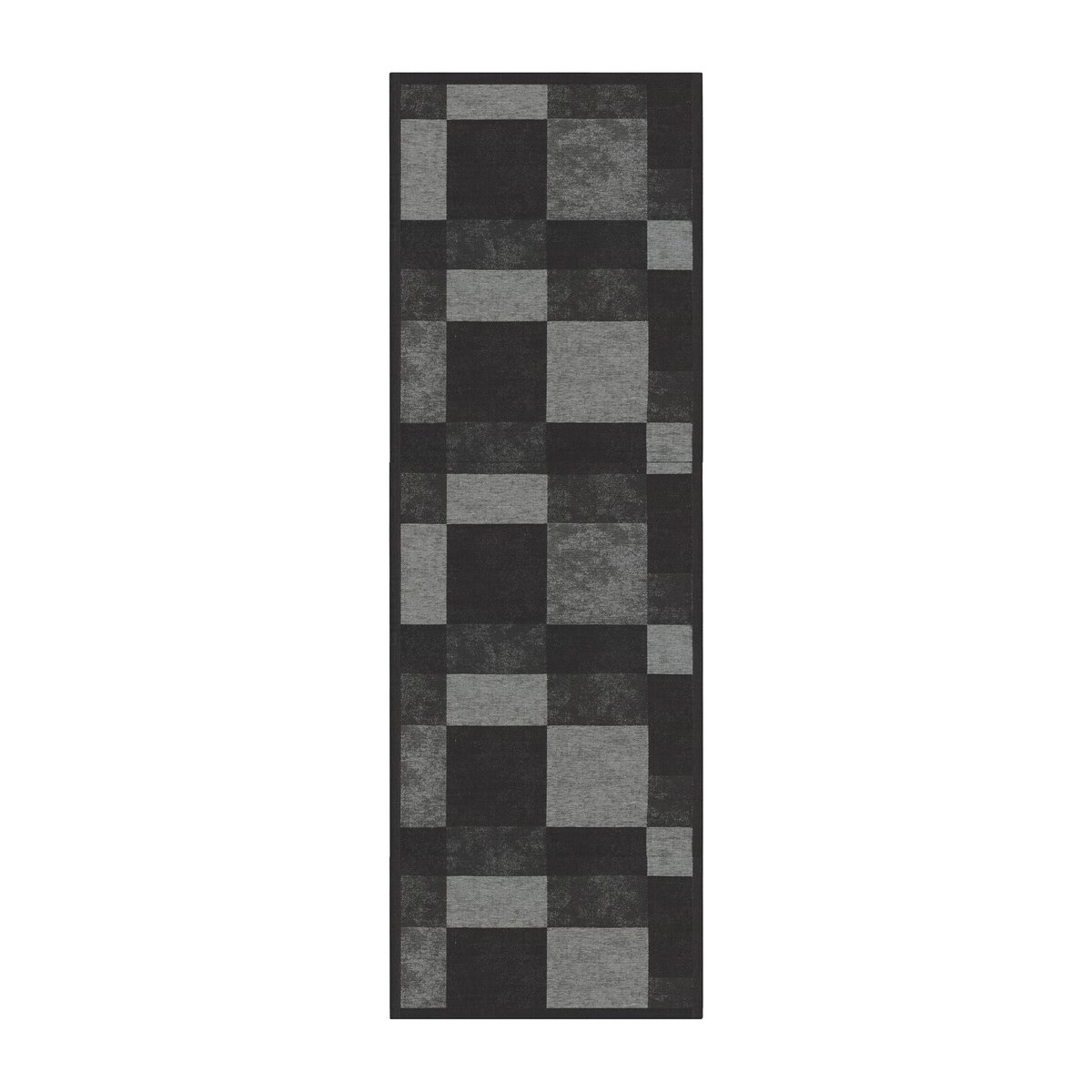 Ekelund Linneväveri Block kaitaliina 50×150 cm Musta