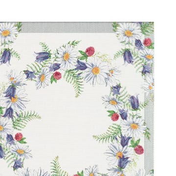 Blomkrans kaitaliina 35x120 cm - Multi - Ekelund Linneväveri